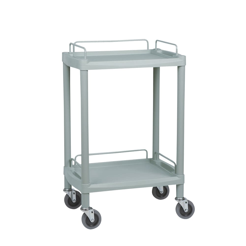 クラシックカート二段(組立式) カート(樹脂製) 23-5300-00 Matsuyoshi Y-101E(グレー)