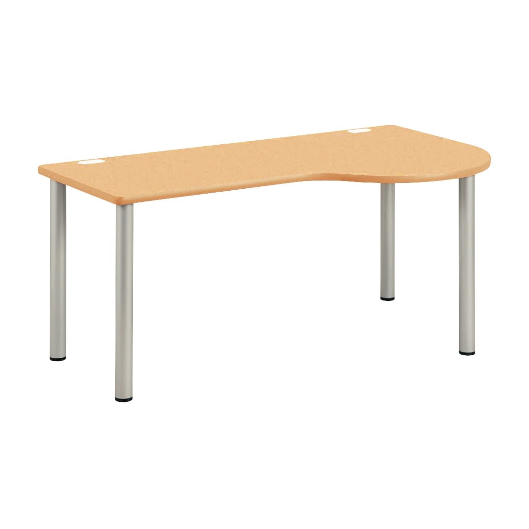 ドクターテーブル(右R) 右ラウンド 23-5113-0002 木目 ニシキ工業 NSD-1490R(140X90X70)