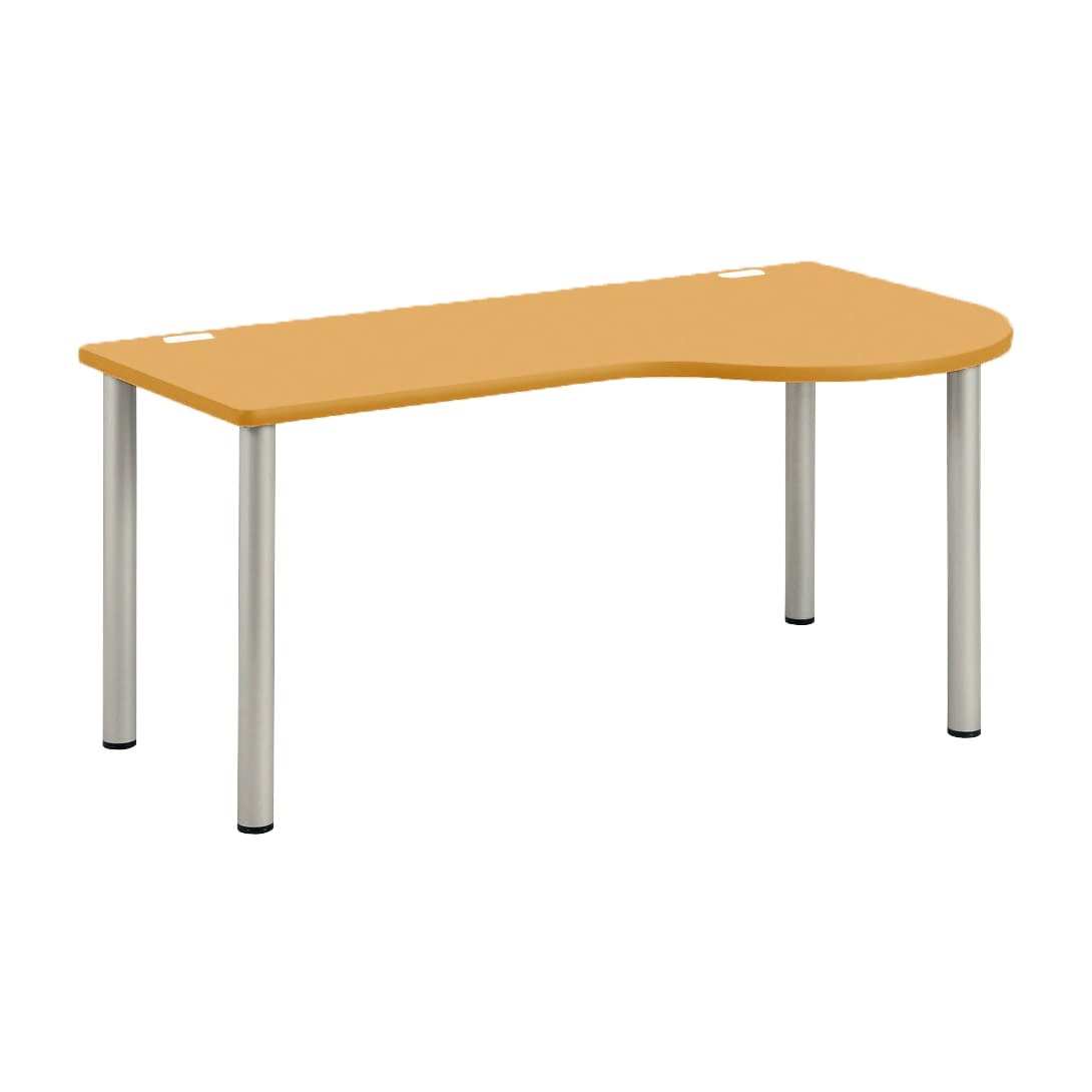 ドクターテーブル(右R) 右ラウンド 23-5113-0202 木目 ニシキ工業 NSD-1690R(160X90X70)