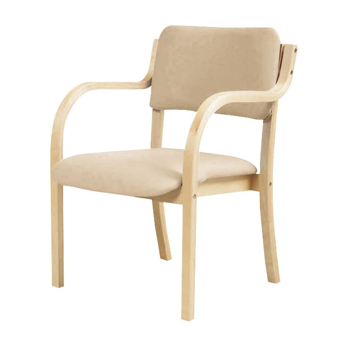 多目的木製チェア(肘付) 肘付 23-6314-0101 ベージュ ニシキ工業 FSW-22A