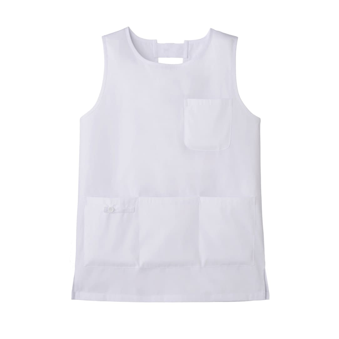 予防衣(ショート丈) エプロン 23-5830-0001 ホワイト ナースコム S