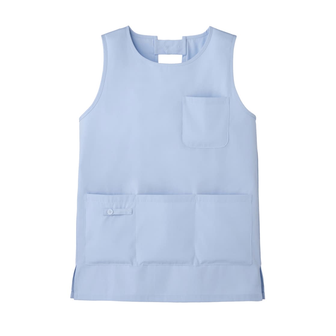 予防衣(ショート丈) エプロン 23-5830-0003 サックス ナースコム S