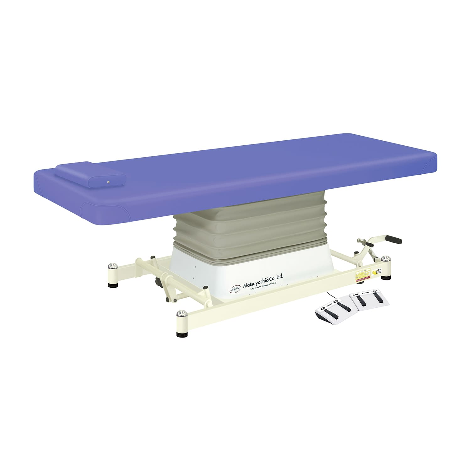 マツヨシ電動診察台 垂直電動タイプ 診察ベッド 23-5400-0001 ライトブルー MATSUYOSHI MY-J100ST(W65CM)