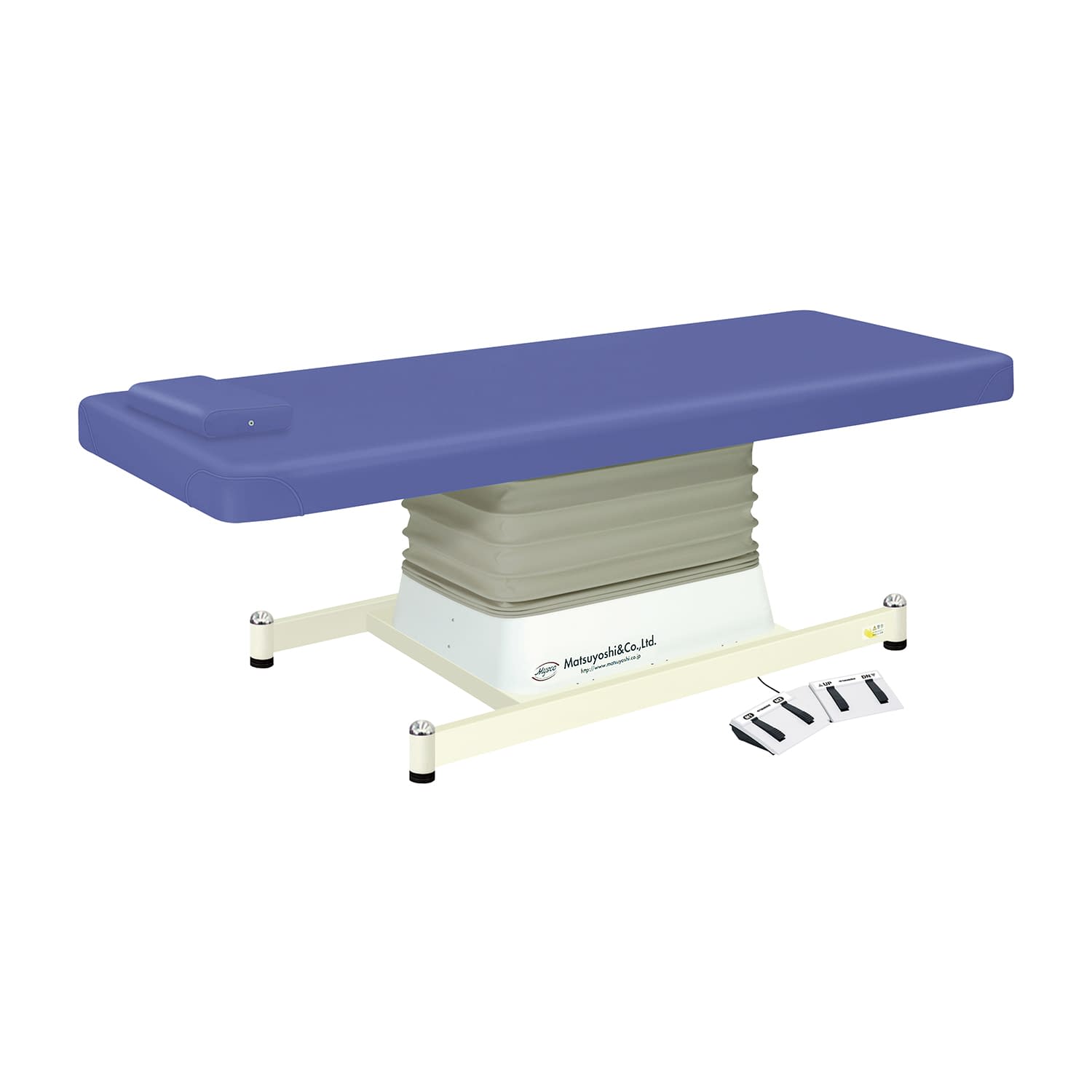 マツヨシ電動診察台 垂直電動タイプ 診察ベッド 23-5401-0101 ライトブルー MATSUYOSHI MY-J201ST(メモリーツキ)W70