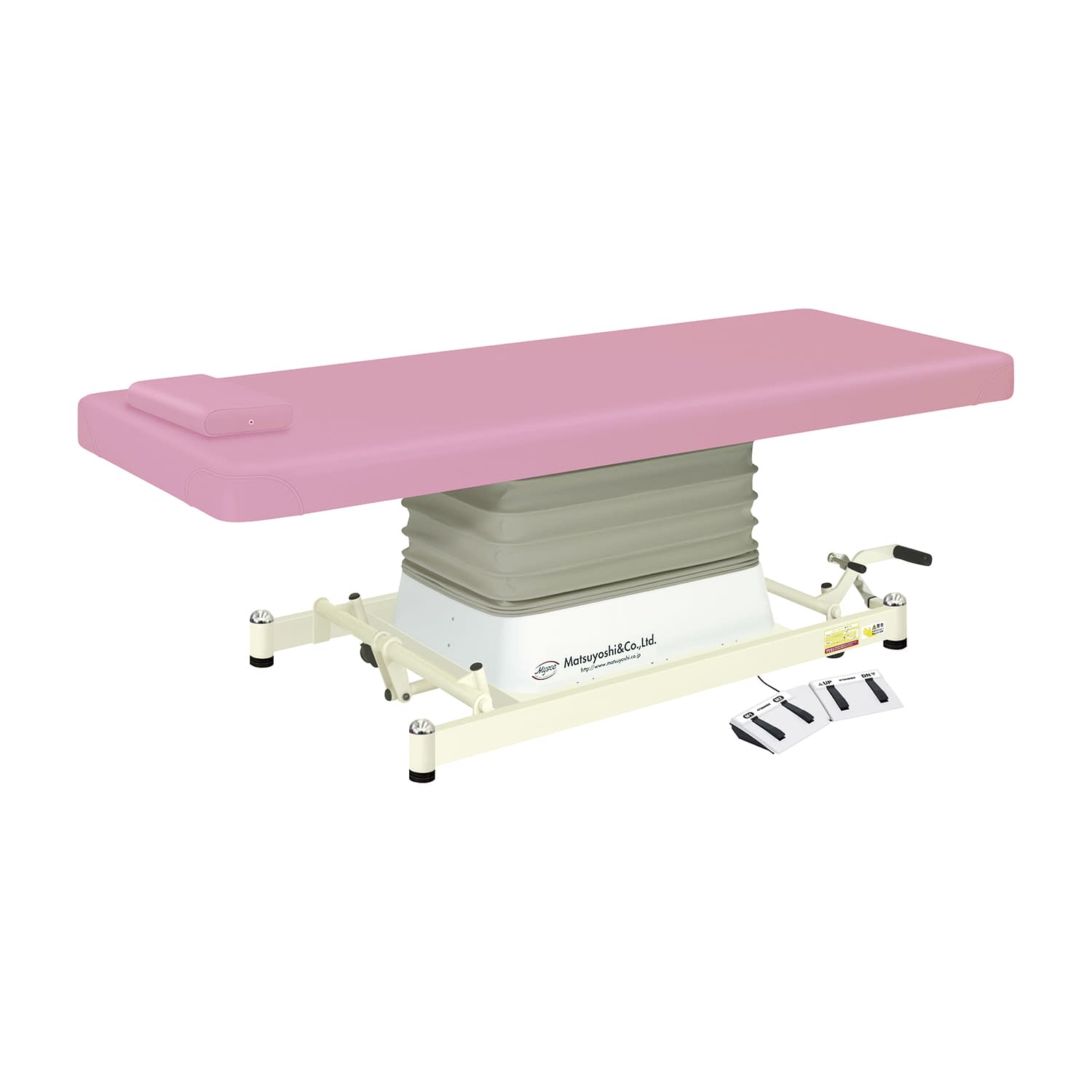 マツヨシ電動診察台 垂直電動タイプ 診察ベッド 23-5401-0102 ピンク MATSUYOSHI MY-J201ST(メモリーツキ)W70