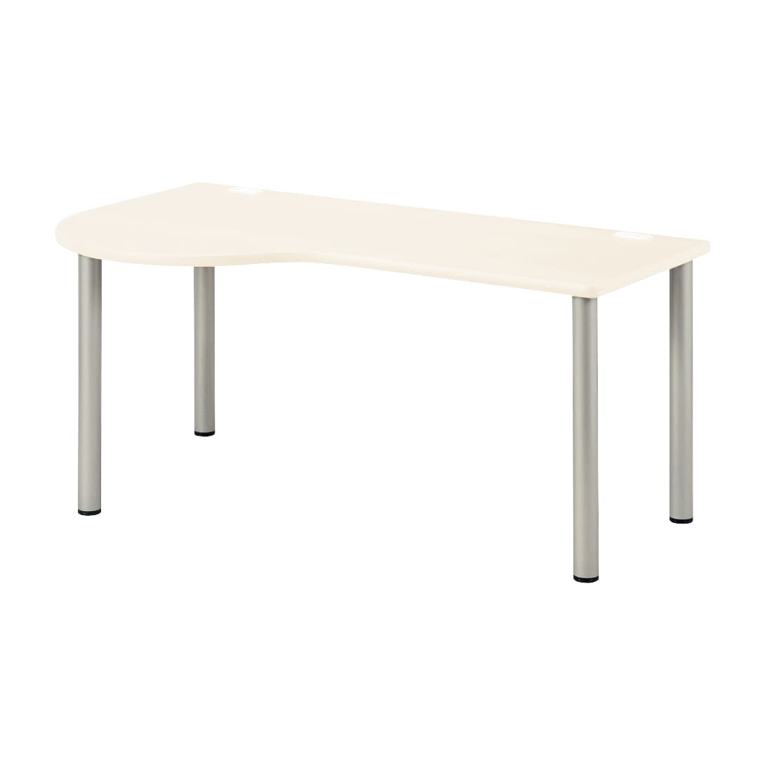 ドクターテーブル(左R) 左ラウンド 23-5113-0301 アイボリー ニシキ工業 NSD-1690L(160X90X70)