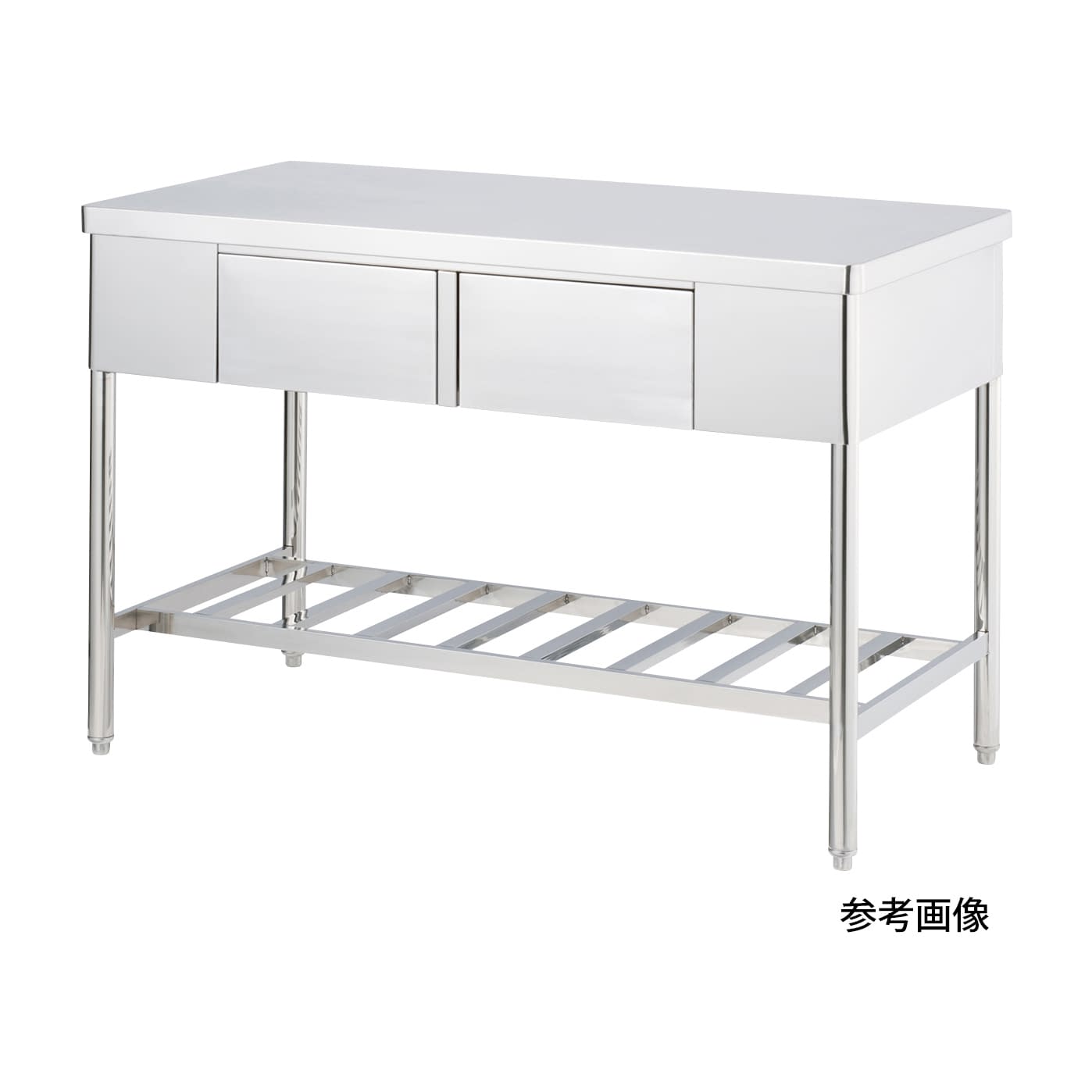 マツヨシステンレス作業台(引出6コ付 作業台(中材) 23-5406-03 MATSUYOSHI MY-3002N(180X90X80CM