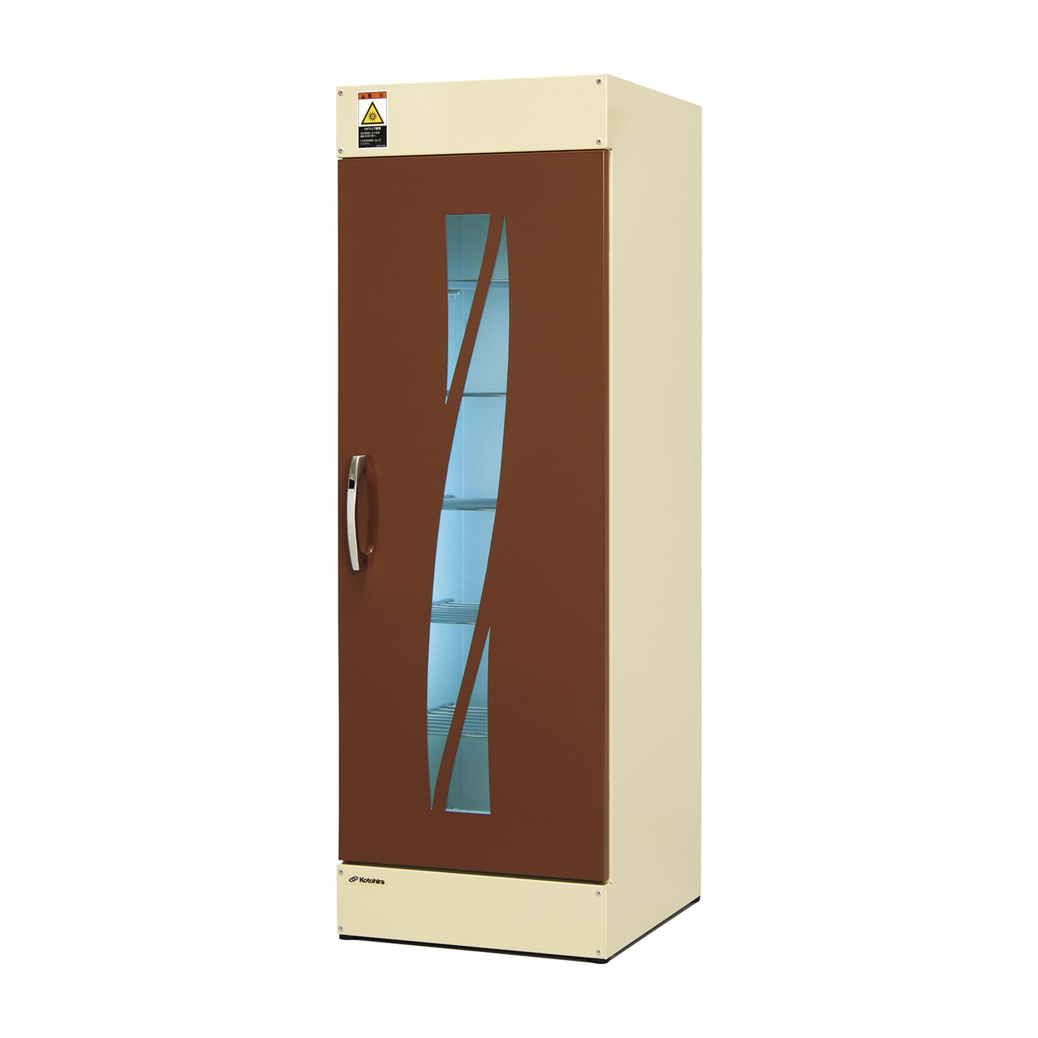 スリッパ殺菌ロッカースリム(殺菌線式 殺菌線保管庫 23-5327-00 コトヒラ工業 KE-SLM006(6ソク)