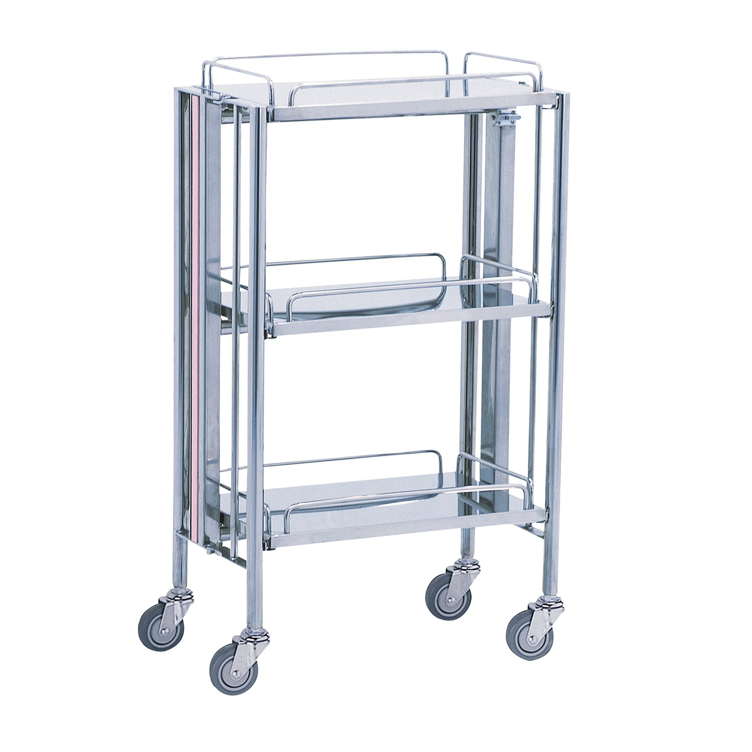 折りたたみ式器械台 カート(折りたたみ) 23-5235-01 MATSUYOSHI YL-FW1P(ピンク)