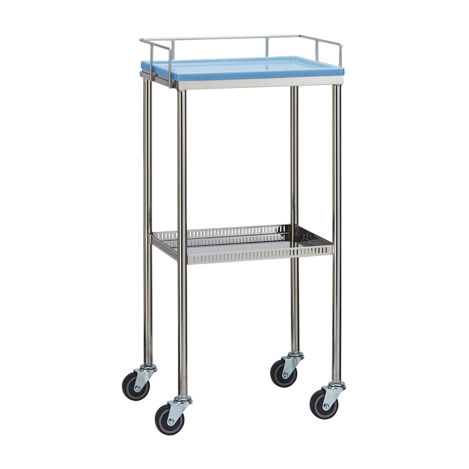 ナースワゴン(2段) 2段 カート(回診車) 23-5236-02 MATSUYOSHI YL-NW1B(ブルー)