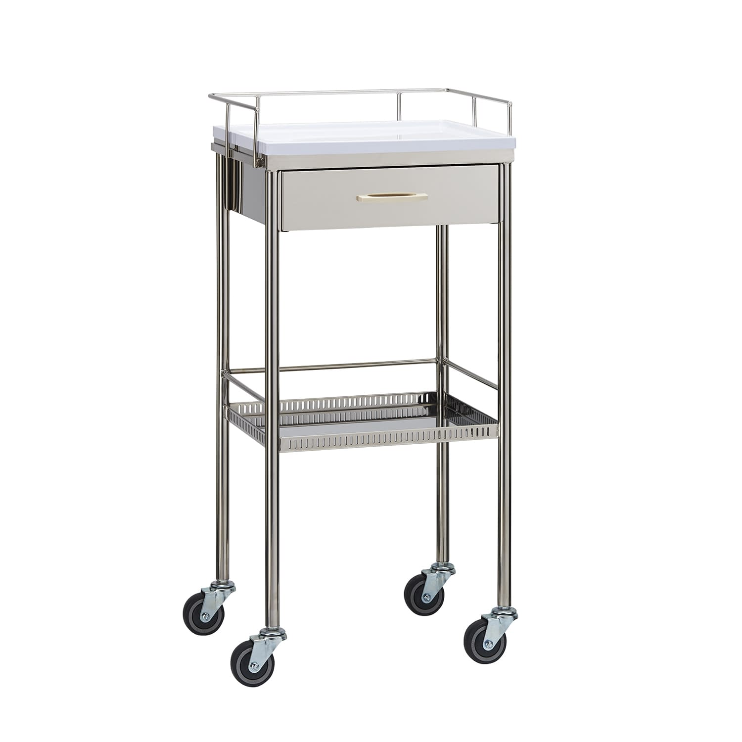 ナースワゴン(引出付) 引出付 カート(回診車) 23-5238-00 MATSUYOSHI YL-NW3W(ホワイト)