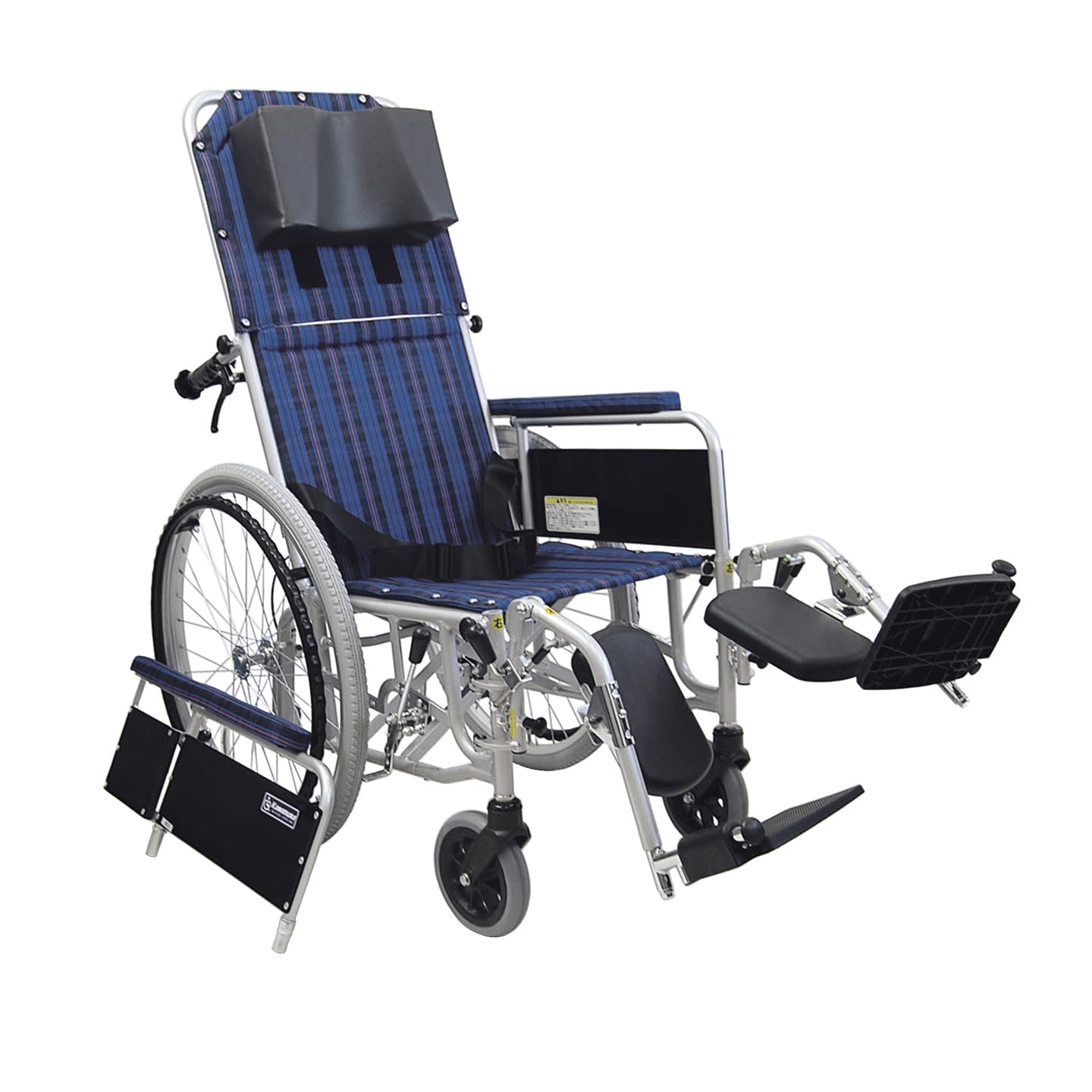 リクライニング車いす(介助用) 介助用 車椅子 23-5872-00 カワムラサイクル RR53-N(アルミセイ)