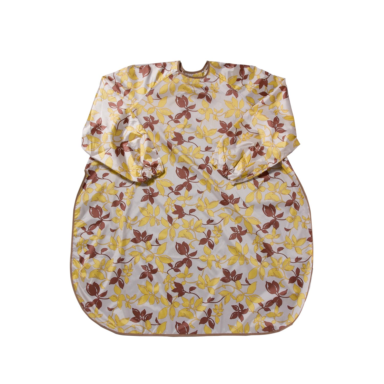 食事前掛(超はっ水)袖付 23-6298-0006 リーフ・イエロー 特殊衣料 1040(86X100CM)