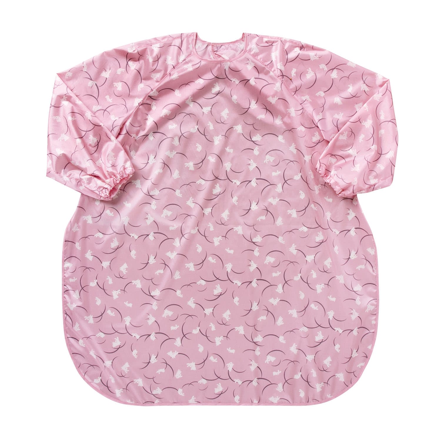 食事前掛(超はっ水)袖付 23-6298-0008 和柄うさぎ・さくら 特殊衣料 1040(86X100CM)