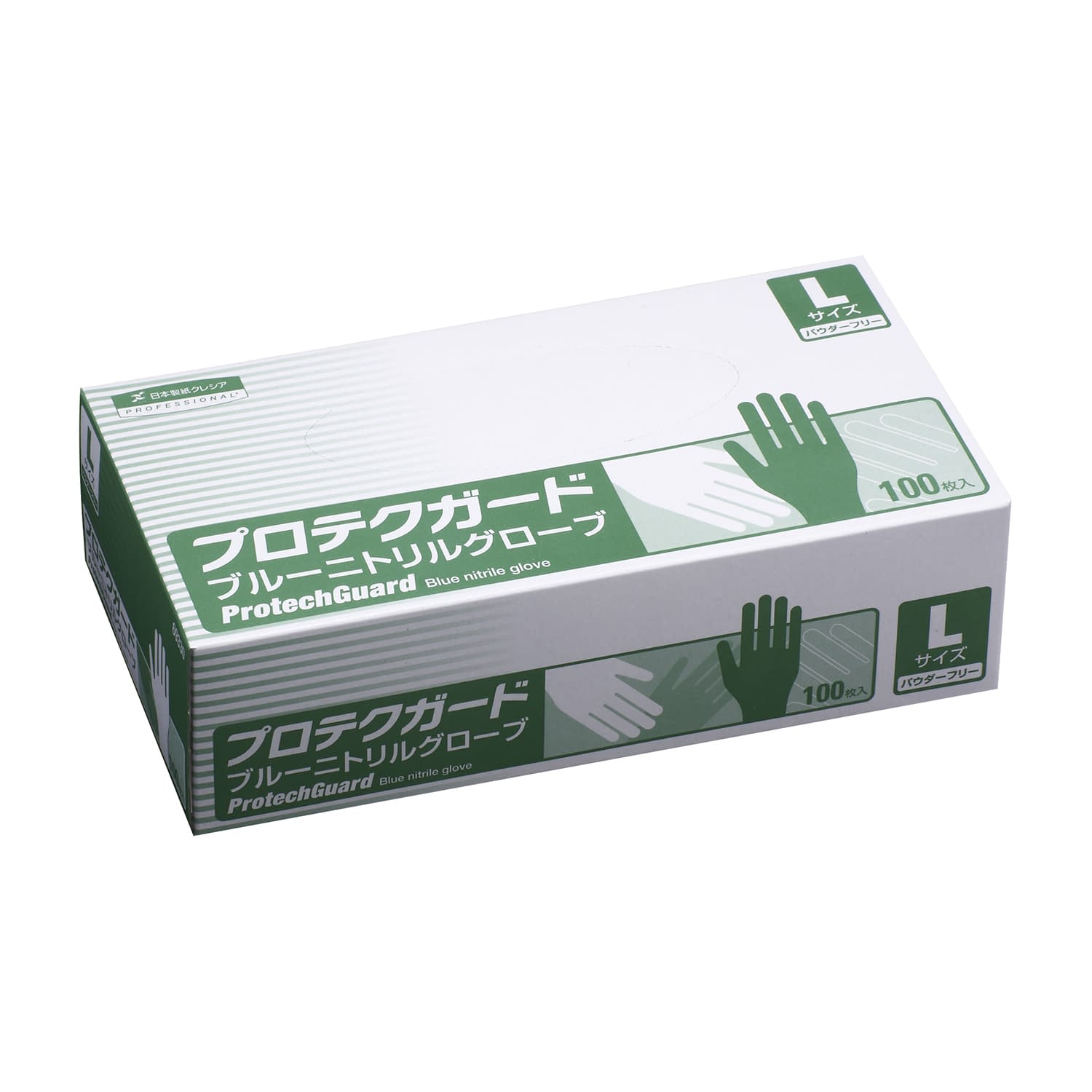 プロテクガードブルーニトリルグローブ ニトリル手袋 23-6108-03 プロテクガード 69331(L)100マイイリ