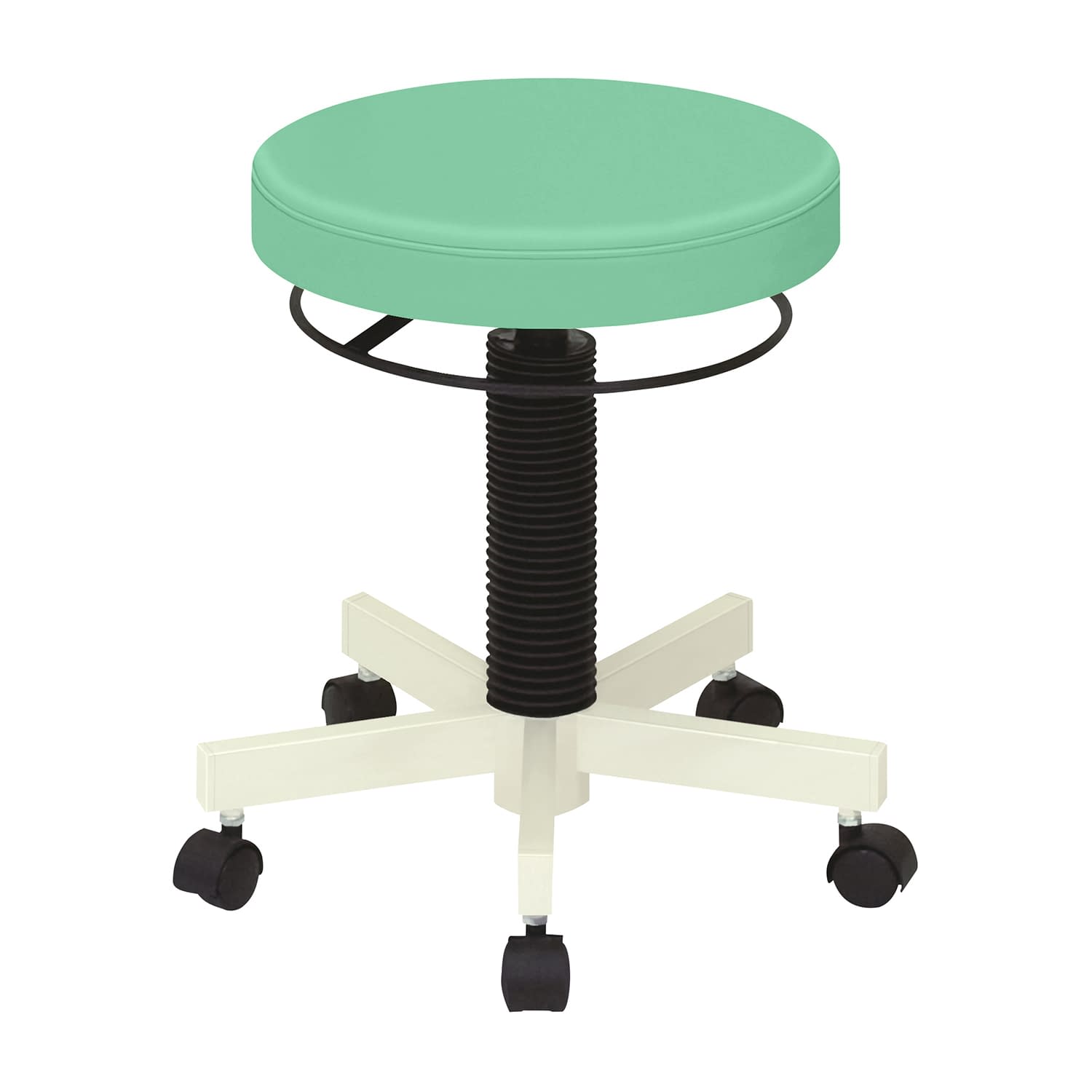 クランケチェア(キャスター付) キャスタータイプ 23-5120-0005 ビニルレザーライトグリーン 高田ベッド製作所 TB-764-01