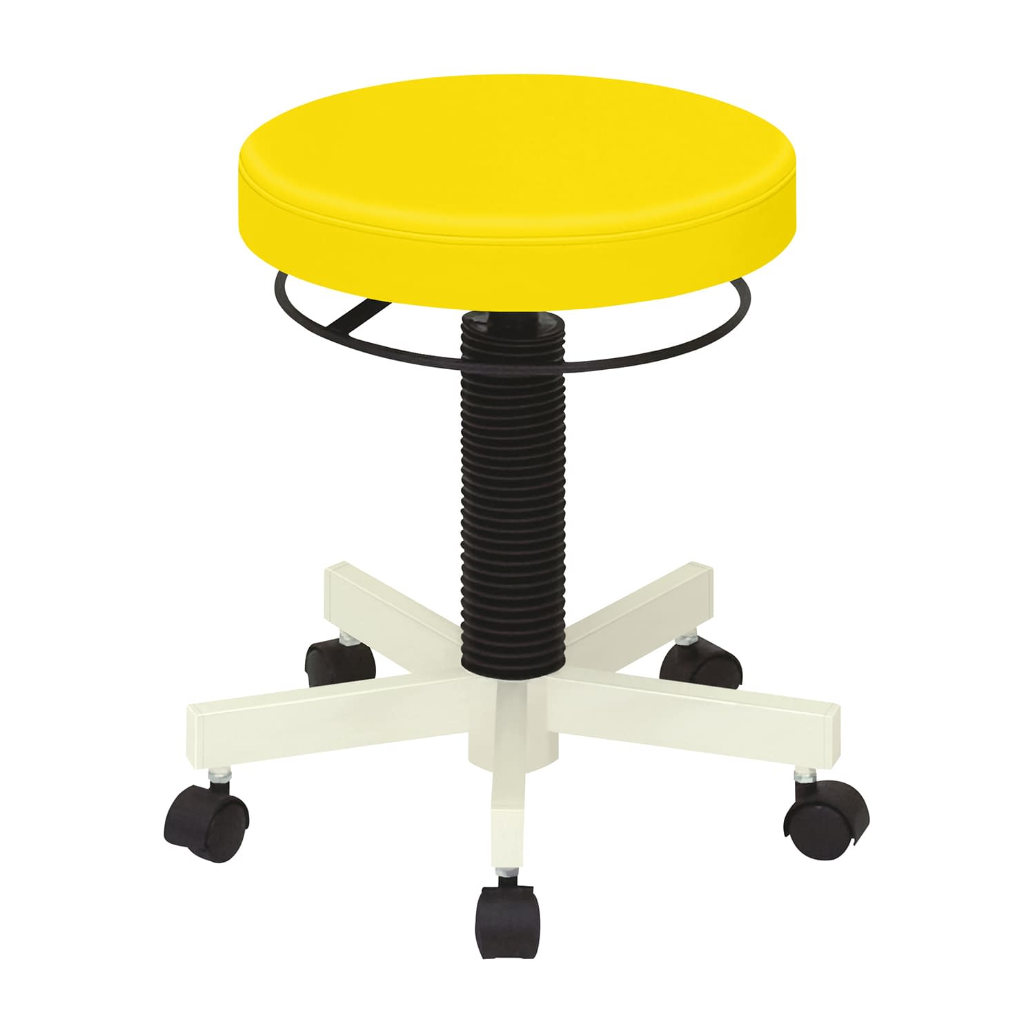 クランケチェア(キャスター付) キャスタータイプ 23-5120-0008 ビニルレザーイエロー 高田ベッド製作所 TB-764-01