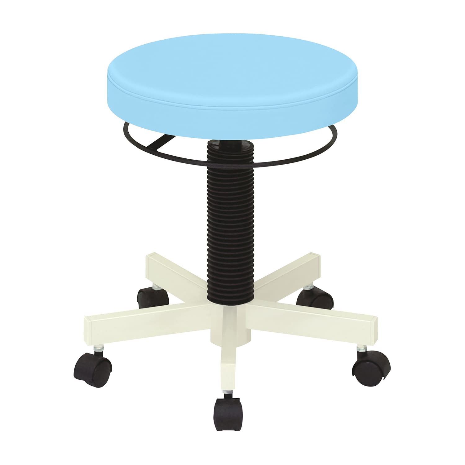 クランケチェア(キャスター付) キャスタータイプ 23-5120-0012 ビニルレザースカイブルー 高田ベッド製作所 TB-764-01