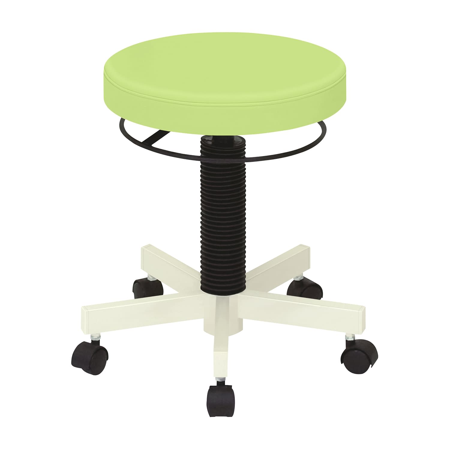 クランケチェア(キャスター付) キャスタータイプ 23-5120-0018 ビニルレザーライムグリーン 高田ベッド製作所 TB-764-01