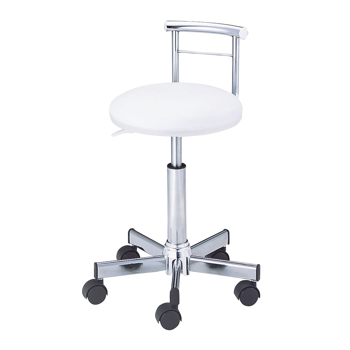 マツヨシSNナースチェア(背付) 椅子 23-6206-00 MATSUYOSHI SN-CH006W(ホワイト)