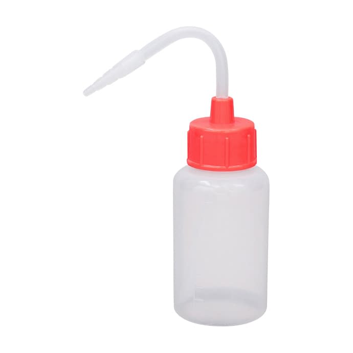 カラーキャップ付洗浄瓶(細口) 細口 23-5021-0004 ピンク 安元化成 100ML(12ホンイリ)
