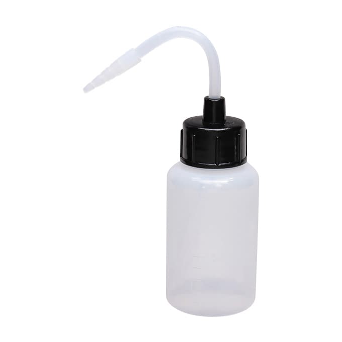 カラーキャップ付洗浄瓶(細口) 細口 23-5021-0012 ブラック 安元化成 100ML(12ホンイリ)