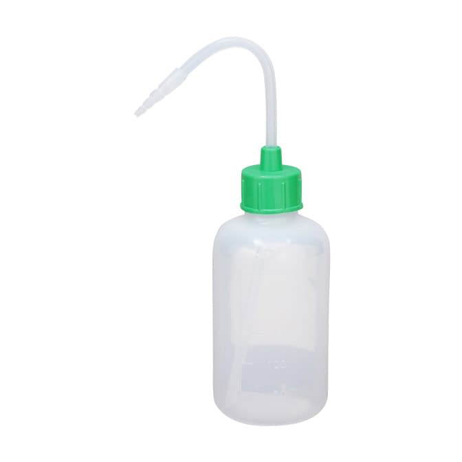 カラーキャップ付洗浄瓶(細口) 細口 23-5021-0105 ライトグリーン 安元化成 250ML(12ホンイリ)