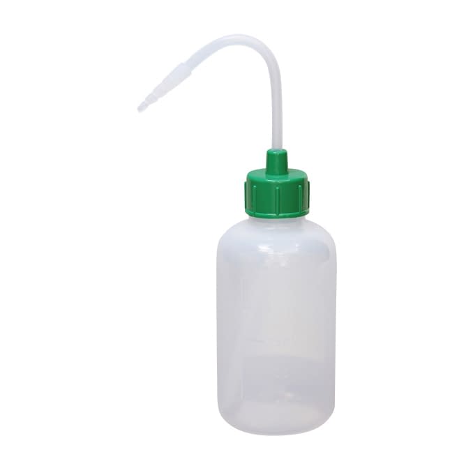 カラーキャップ付洗浄瓶(細口) 細口 23-5021-0106 グリーン 安元化成 250ML(12ホンイリ)