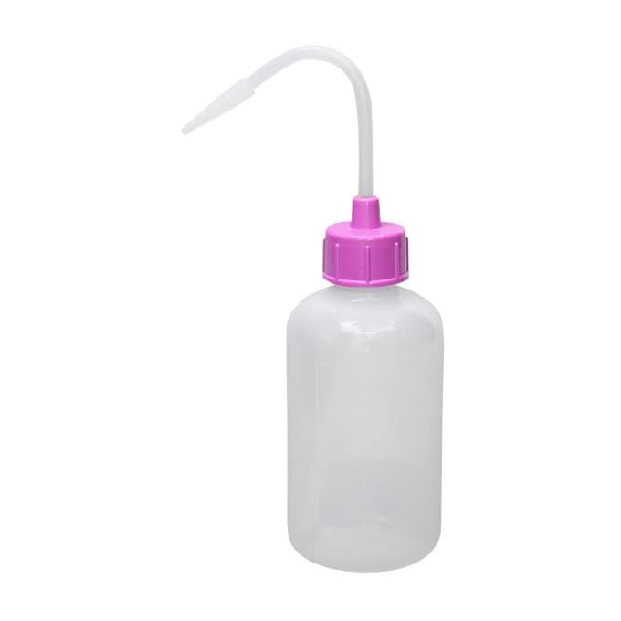 カラーキャップ付洗浄瓶(細口) 細口 23-5021-0110 レッドバイオレット 安元化成 250ML(12ホンイリ)