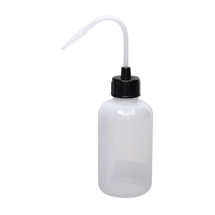 カラーキャップ付洗浄瓶(細口) 細口 23-5021-0112 ブラック 安元化成 250ML(12ホンイリ)