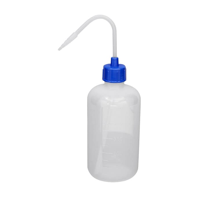 カラーキャップ付洗浄瓶(細口) 細口 23-5021-0308 コバルトブルー 安元化成 500ML(12ホンイリ)