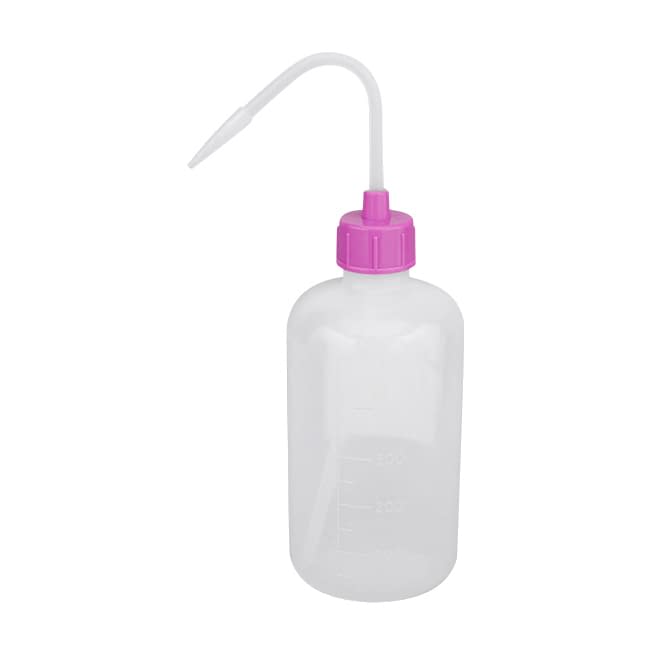 カラーキャップ付洗浄瓶(細口) 細口 23-5021-0310 レッドバイオレット 安元化成 500ML(12ホンイリ)