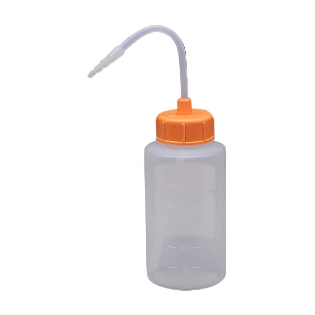 カラーキャップ付洗浄瓶(広口) 広口 23-5021-0502 オレンジイエロー 安元化成 250ML(12ホンイリ)