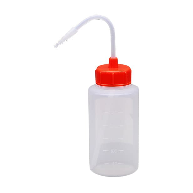 カラーキャップ付洗浄瓶(広口) 広口 23-5021-0503 レッド 安元化成 250ML(12ホンイリ)