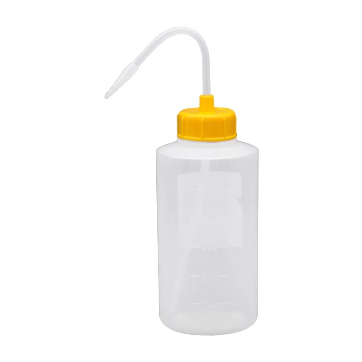 (23-5021-06)カラーキャップ付洗浄瓶（広口） 500ML(12ﾎﾝｲﾘ) ｶﾗｰｷｬｯﾌﾟﾂｷｾﾝｼﾞｮｳﾋﾞﾝ グリーン【1箱単位】【2019年カタログ商品】
