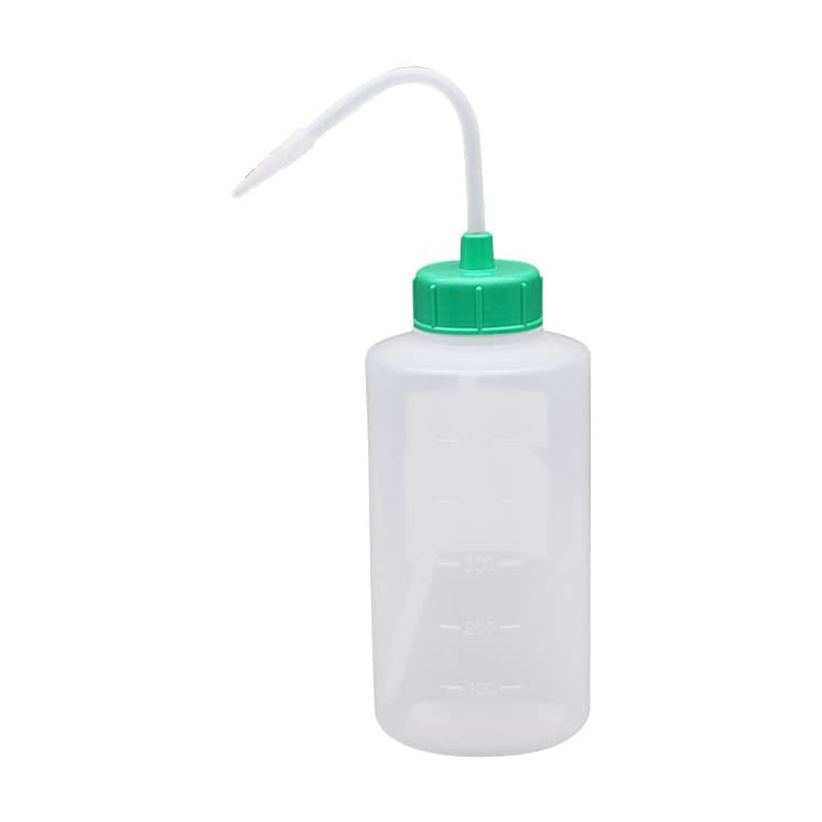 カラーキャップ付洗浄瓶(広口) 広口 23-5021-0605 ライトグリーン 安元化成 500ML(12ホンイリ)