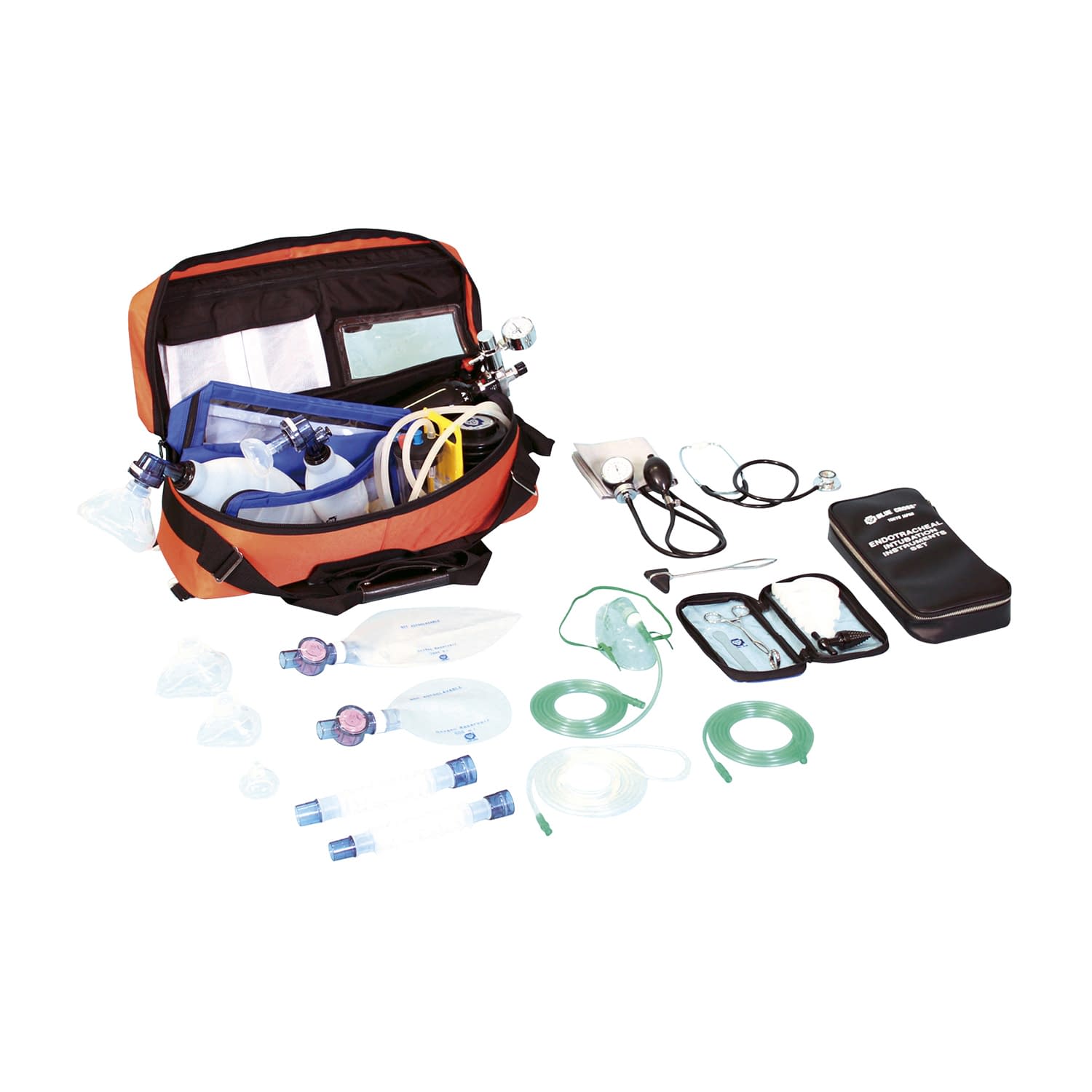 酸素吸入救急蘇生ケース(医師挿管用) 23-7357-0002 酸素なし ブルークロス・エマージェンシー