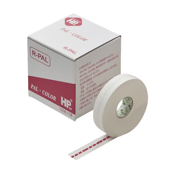 ロット管理用ラベルPAL－COLOR 23-6571-03 日油技研工業 R-PAL(アカ)5カン/6000マイ