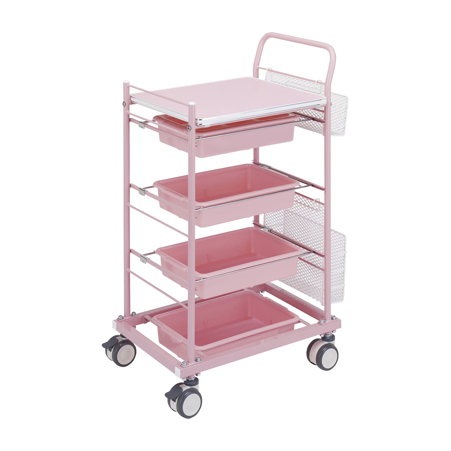 マツヨシ リベルタカート カート(回診車) 23-7344-01 MATSUYOSHI LB-001P(ピンク)