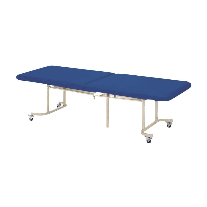 二つ折診察台 23-6916-0012 コバルトブルー ニシキ工業 QM-1860(60X180X50CM)
