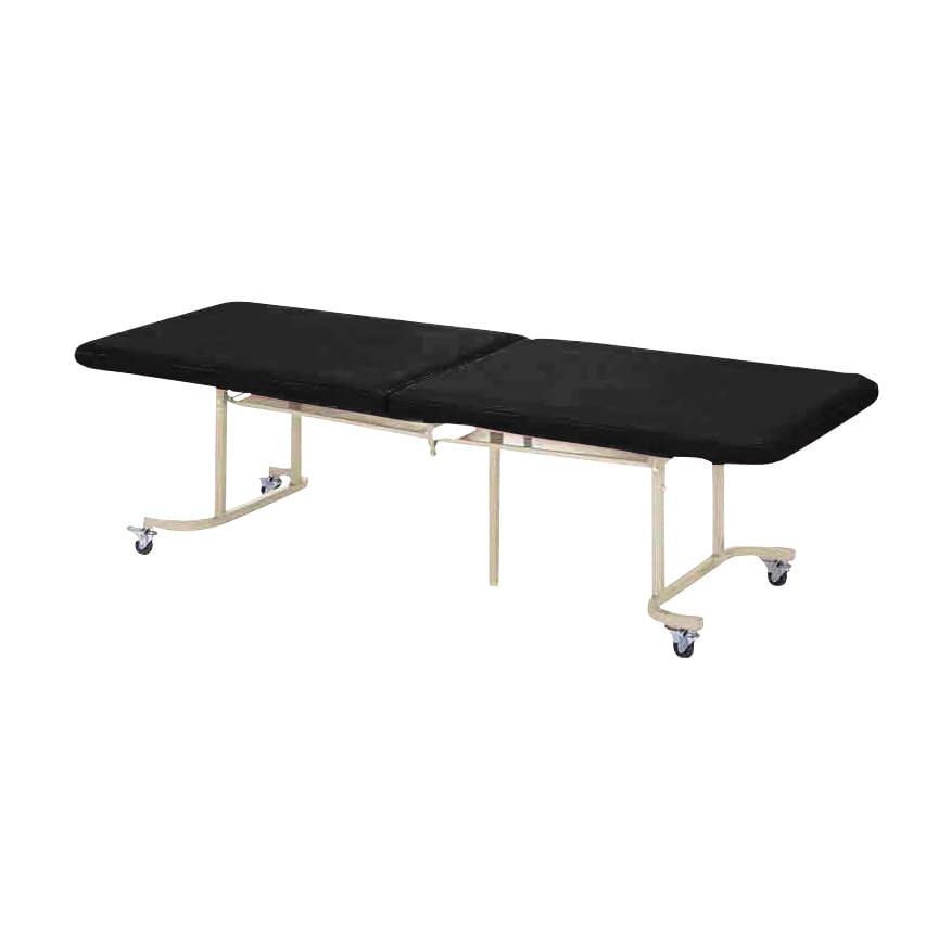 二つ折診察台 23-6916-0310 ネオブラック ニシキ工業 QM-1875(75X180X50CM