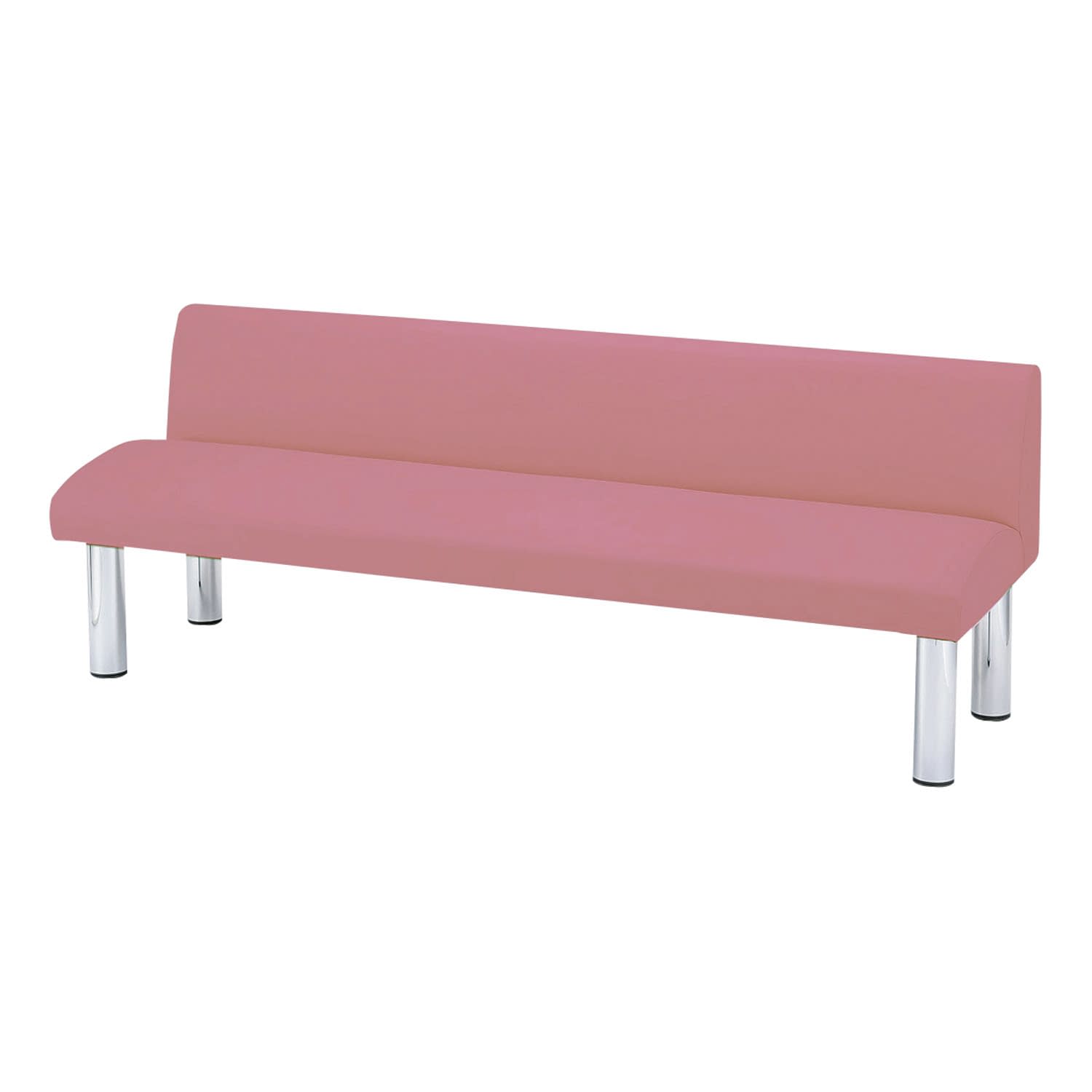 ロビーチェア 23-6717-0005 コーラルピンク ニシキ工業 HKZ-18A(180X59X65CM