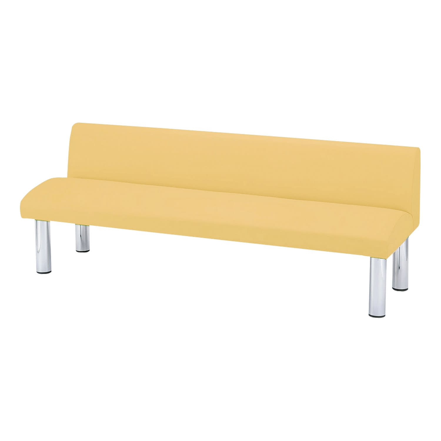 ロビーチェア 23-6717-0213 マスタードイエロー ニシキ工業 HKZ-12A(120X59X65CM