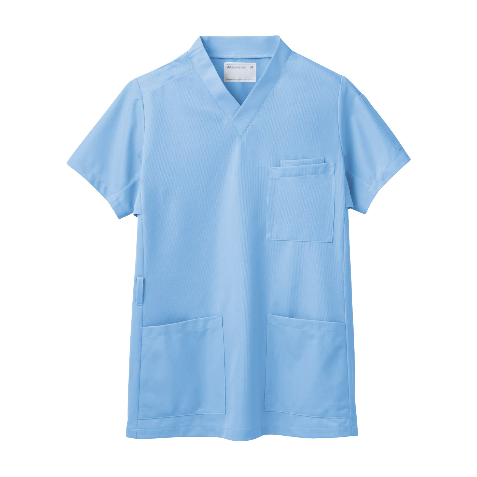 スクラブ(男女兼用) 23-7574-0103 L 住商モンブラン 72-613(ペールブルー)