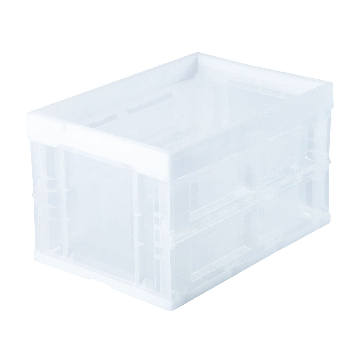 ハード折りたたみコンテナ(本体) 23-6778-0201 クリア アイリスオーヤマ HDOC-50L(50L)