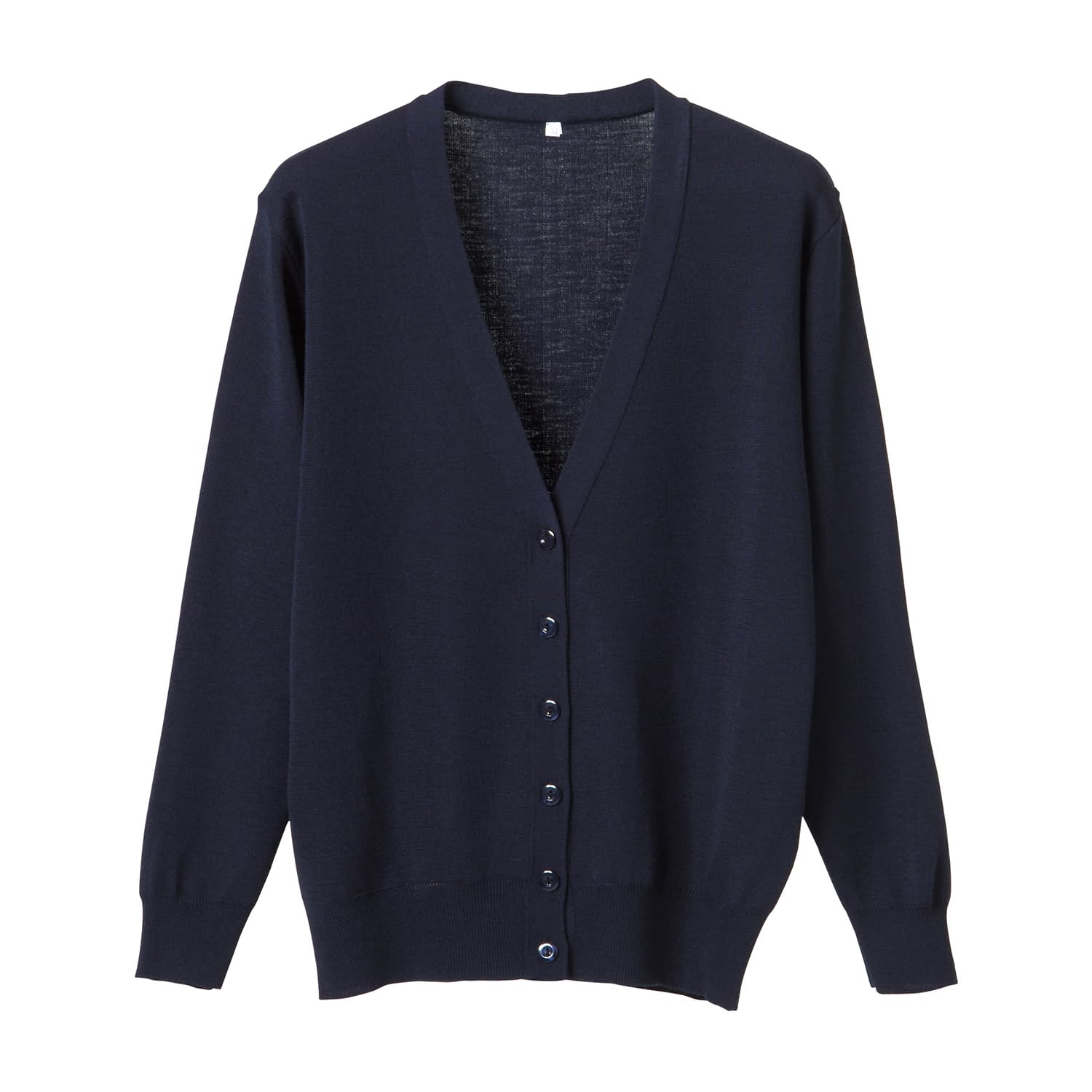 抗ピル長袖カーディガン 23-7563-0004 濃紺 ディーフェイズ D-1001(S)