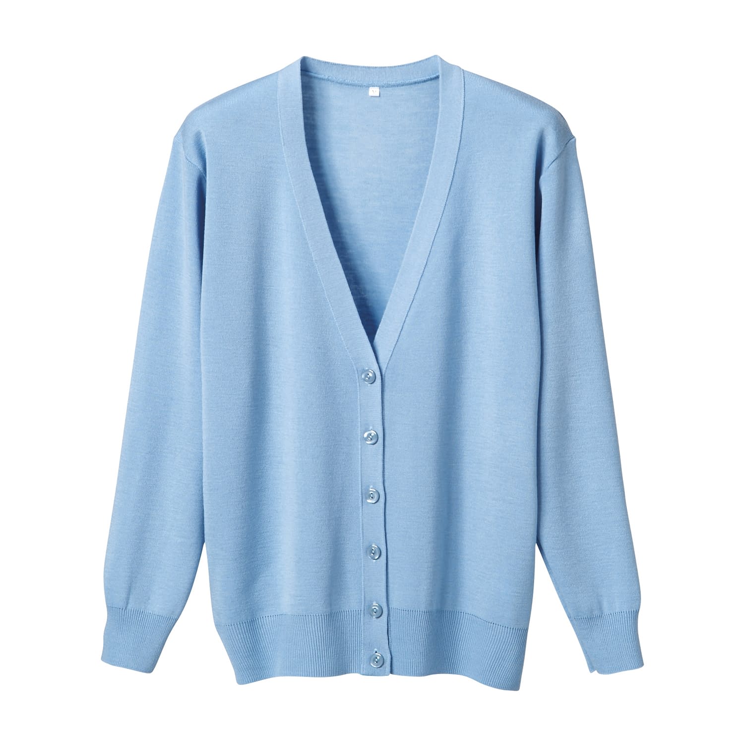 抗ピル長袖カーディガン 23-7563-0011 サックス ディーフェイズ D-1001(S)