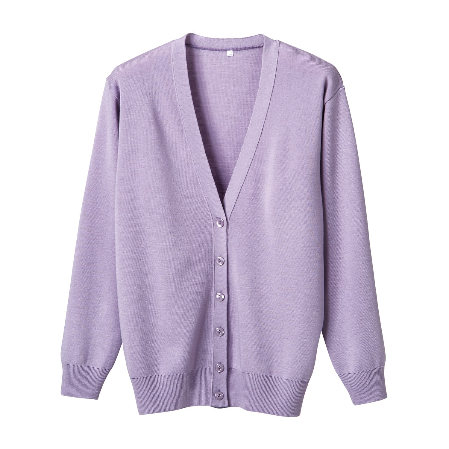 抗ピル長袖カーディガン 23-7563-0014 パープル ディーフェイズ D-1001(S)