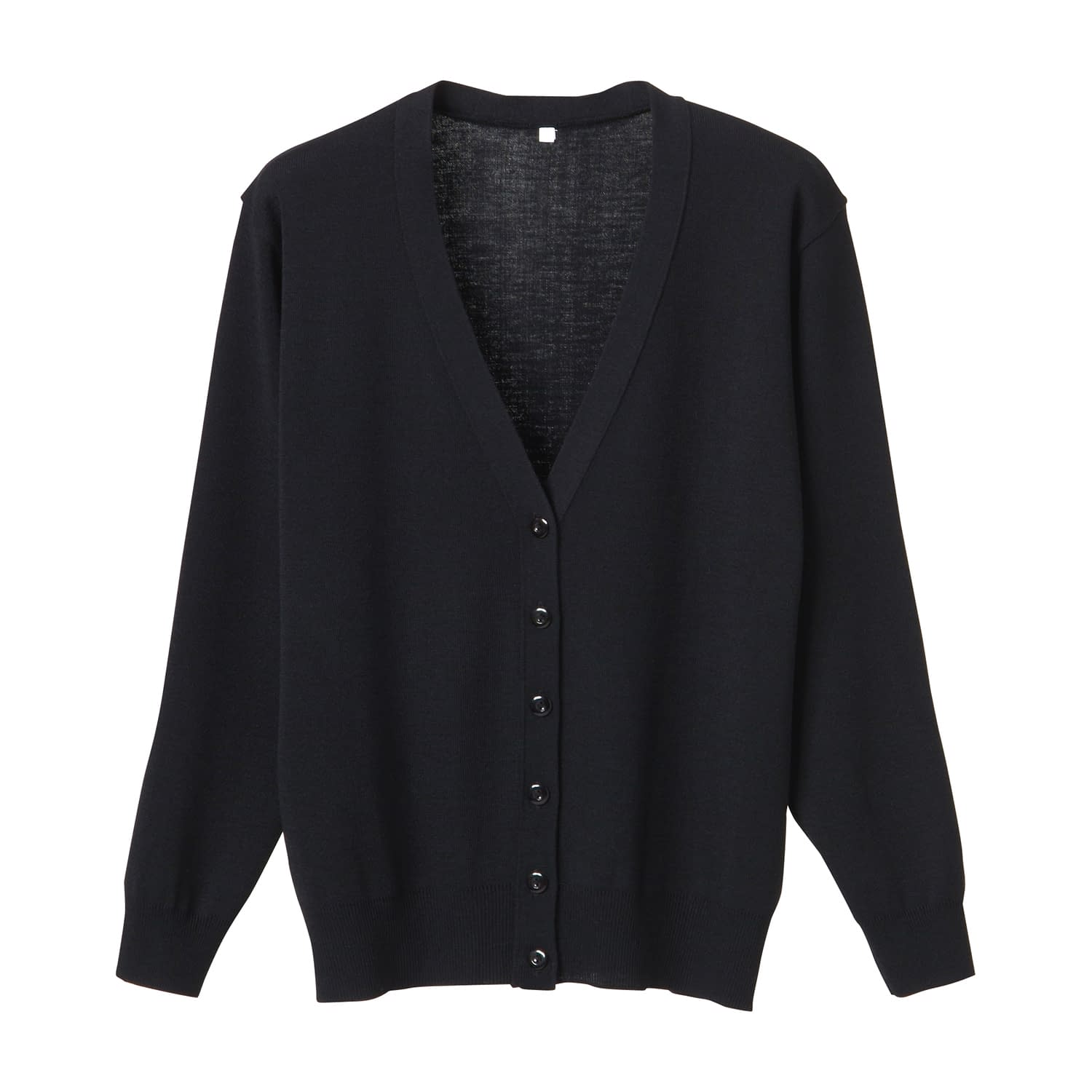 抗ピル長袖カーディガン 23-7563-0101 ブラック ディーフェイズ D-1001(M)