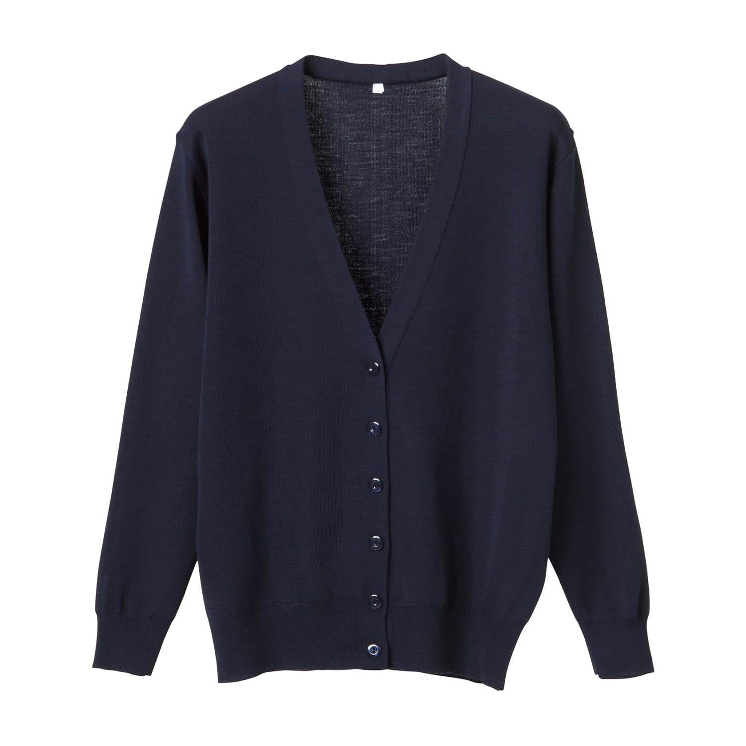 抗ピル長袖カーディガン 23-7563-0104 濃紺 ディーフェイズ D-1001(M)